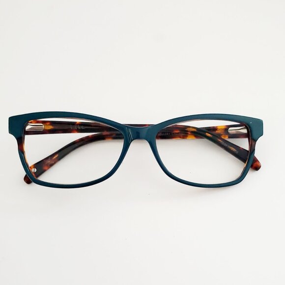 NICOLE MILLER 'ELLERY' Teal & Tortoise Frames Women's Eyewear 53-15-135 *NEW - Picture 9 of 9
